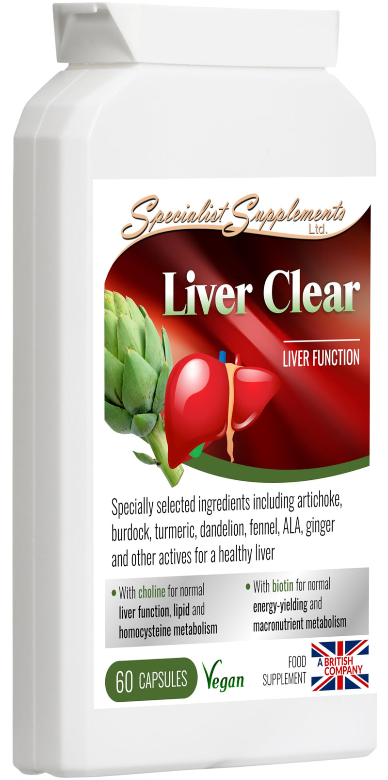 Liver Clear Liver Function Support, 60 Capsules