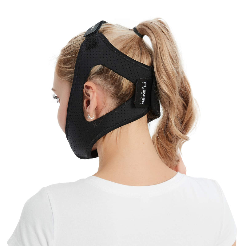 [Australia] - Anti Snoring Chin Strap for CPAP Users (Black) Black 