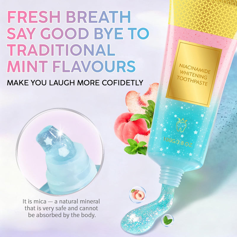 Niacinamide Whitening Toothpaste 2Pack - Gum Care Strengthen, Tooth Enamel, Prevent Cavities, Fresh Breath, Gentle & Non-lrritating, Fluoride-Free 3.52 Ounce (Pack of 2)