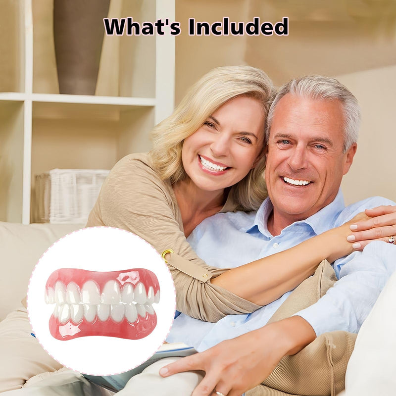 [Australia] - Veneers Teeth for Women and Men,Silicone Reline Denture Set, Renew Your Smile, Rebuild Confidence 