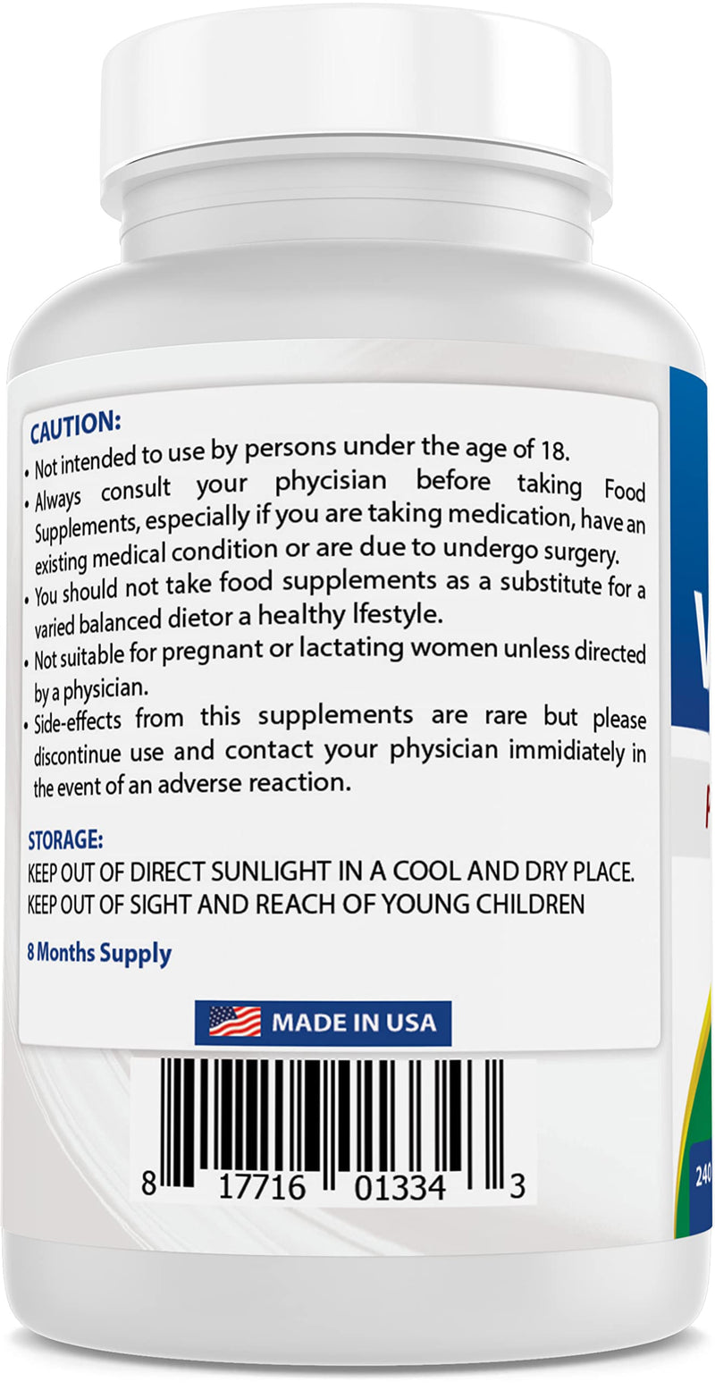 Best Naturals, Vitamin D3 1000 IU, 240 Softgels (GMO-Free, Preservative-Free, USP Grade Natural Vitamin D)
