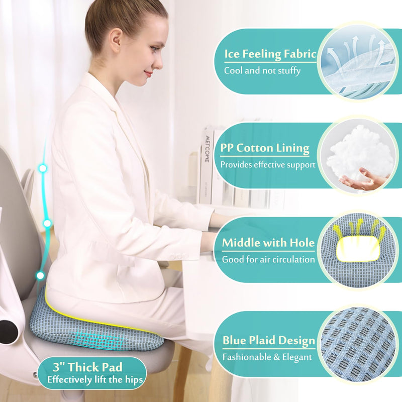 [Australia] - AOSSA Bed Sore Cushions for Butt Positioning Pillow Pressure Ulcer Cushion Medical Pressure Relief Sleeping Pillow After Surgery Positioner Wedge Turning Back Leg Coccyx Support Sitting Seat Cushion 