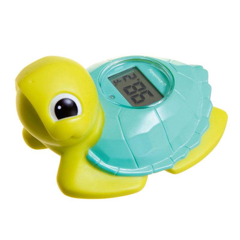 Dreambaby Baby Bath & Room Thermometer - Floating Turtle Toy for Water Temperature Monitoring - Turtle Temperature Monitoring for Newborns, Infants, and Toddlers with Fahrenheit Display