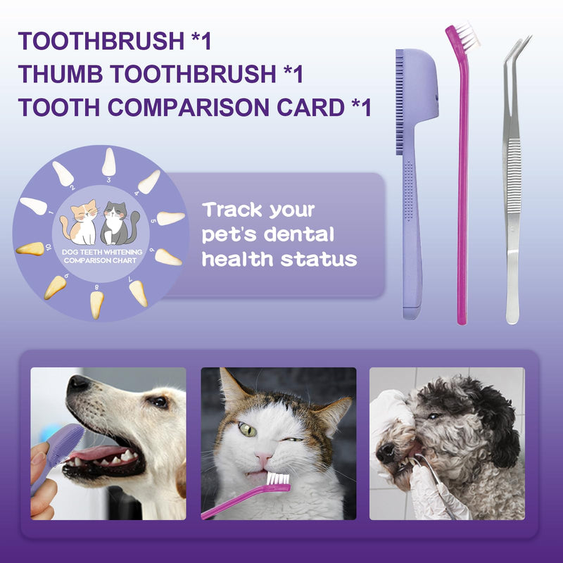 Dog Teeth Cleaning Kit-Dog Tooth Plaque Remover-Ultimate Pet Dental Care Kit - Ultrasonic Teeth Cleaner and Plaque Remover for Dogs | Complete Oral Hygiene Solution-White White