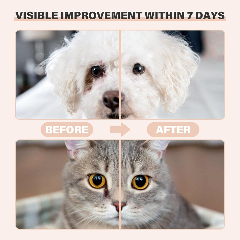 Pet Tear Stain Remover Balm with Pro Powder Brush,Eye Care for Dogs and Cats, Natural Safe Repel Tears,Gently Cleanses Effective & Non-Irritating,1 oz - PawsPlanet Australia