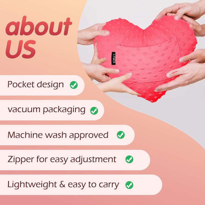 [Australia] - Heart Surgery Pillow for Open Heart Surgery, Heart Pillow for After Heart Surgery, Chest Pillow After Heart Surgery with Pocket, Heart Surgery Recovery Gifts for Patients Minky Dot (Red) Red 