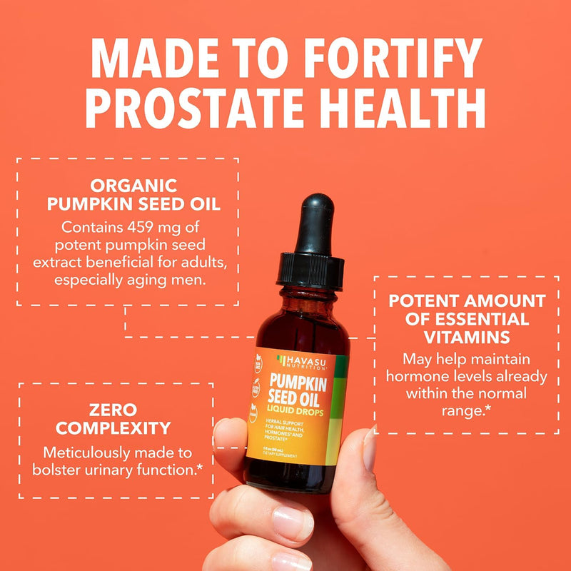 [Australia] - Pumpkin Seed Oil - USDA Organic - Cold Pressed for Hair, Prostate, and Hormone Support - 2 Month Supply - Liquid Drops for Men and Women - Vegan, Non-GMO, and Gluten Free - Unflavored, 1 Fl Oz 