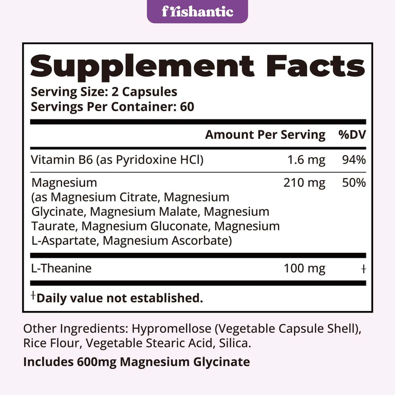 Magnesium Complex for Women - Chelated Magnesium, 2-Month Supply | with L-Theanine & Vitamin B6 for Relaxation, Sleep Support & Muscle Comfort, Gentle Extended-Release Capsules, Non-GMO