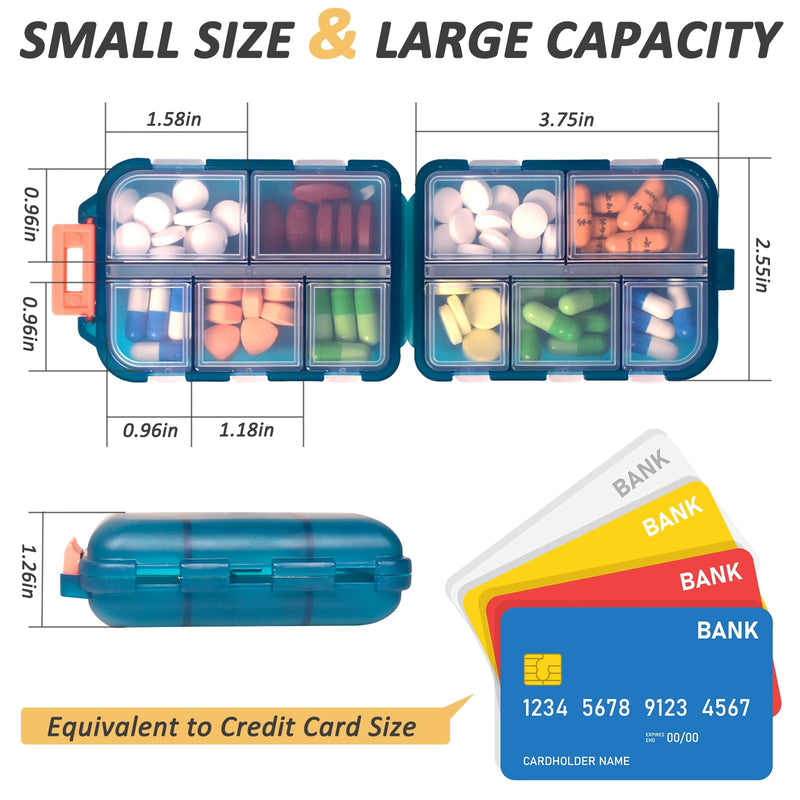 2 Pcs Pill Organizer with Medicine Labels, Portable Travel Medicine Daily Pill Container Organizer 7 Day Pill Case Storage Vitamin Fish Oil (White & Gray, 320 Medicine Lables) White + Gray 2 PCS