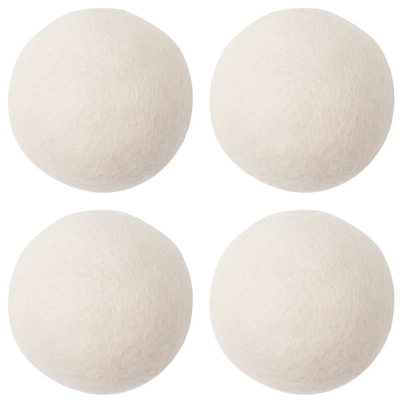 Wool Dryer Balls,Natural Fabric Softener 100% Organic Premium XL New Zealand Wool,Reusable,Reduces Clothing Wrinkles and Baby Safe, Saving Energy & Time (4 Count (Pack of 1)) 4 Count (Pack of 1)