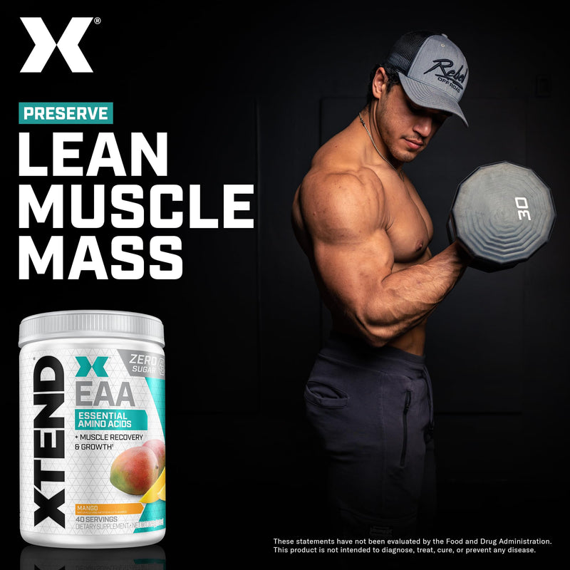 [Australia] - XTEND EAA + BCAA Powder | Muscle Recovery & Lean Muscle Growth | 9 Essential Amino Acids for Intra Workout or Post Workout Recovery | 10g EAAs Per 2 Servings | Blood Orange 40 Servings 
