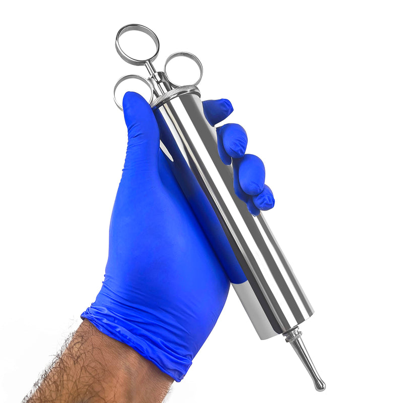 [Australia] - Ear Wax Removal Syringe – Durable Brass with Chrome Plating, Tri-Stream Tip, Easy & Safe Ear Wax Irrigation, Latex-Free, 8 Oz 8 Oz - CP 