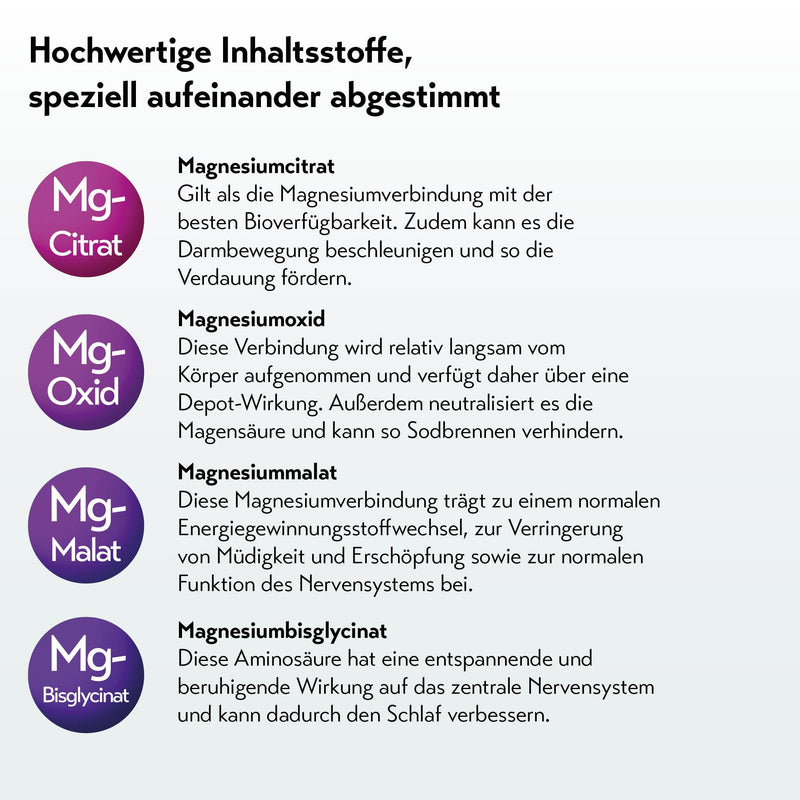 [Australia] - pureSGP Magnesium Complex - 400 mg pure premium magnesium from 4 high-quality magnesium forms. Pharmaceutical expertise from Germany. High bioavailability. Laboratory tested, high dosage. Vegan 