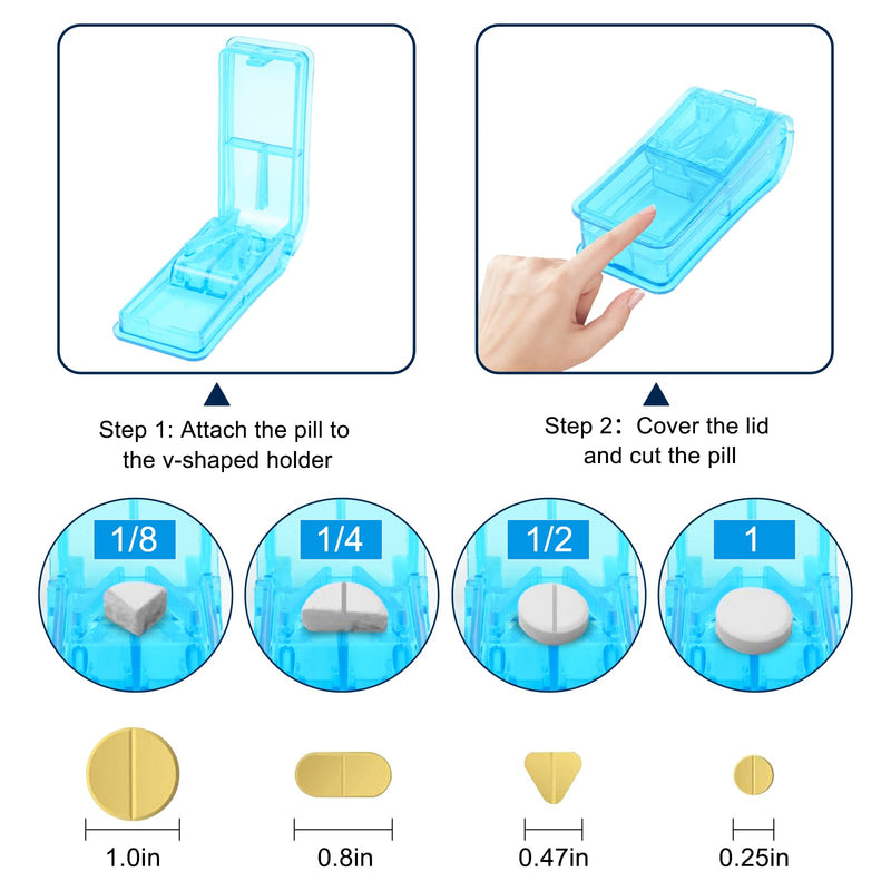 Monthly Travel Pill Organizer 3 Times A Day Medication Organizer | Portable Hard Shell Medicine Pill Organizer with 31-Day Compartments Organize Vitamin and Calcium Tablets and Fish Oil