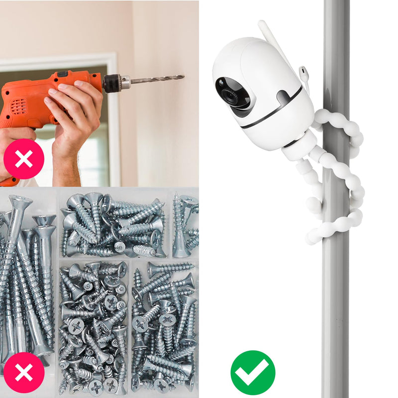 [Australia] - Tripod Baby Monitor Mount for HelloBaby HB65/HB40/HB6550/HB66/HB6339/HB6550 Pro, ANMEATE SM935E, Flexible Baby Camera Mount Attach Your Camera Wherever You Want 