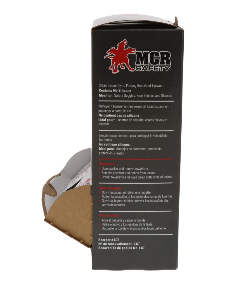 [Australia] - MCR Safety LCT Anti-Fog Anti-Static Lens Cleaning Towelette - 100 Wipes 
