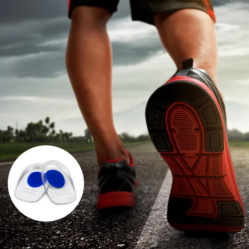 [Australia] - Newpop 3 pairs of heel spur insoles, gel heel cups silicone, professional heel cushion insoles, heel pads for shoes, orthopedic gel insoles for relieving plantar fasciitis, Achilles pain (L) L (40-45) 