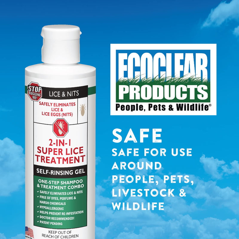 [Australia] - Stop Bugging Me! All-Natural 2-in-1 Super Lice Treatment Gel Shampoo, 8 oz | Safely Eliminates Lice and Lice Eggs 