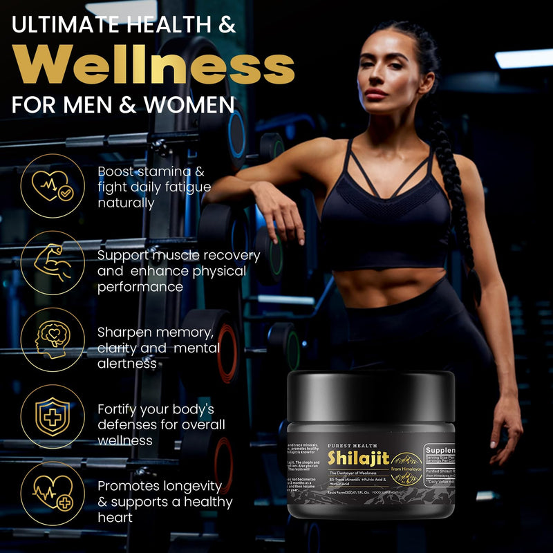100% Natural Shilajit 30g - Premium Himalayan Resin - Rich in Fulvic & Humic Acid & 85 Trace Minerals - for Optimal Health 30 g (Pack of 1)