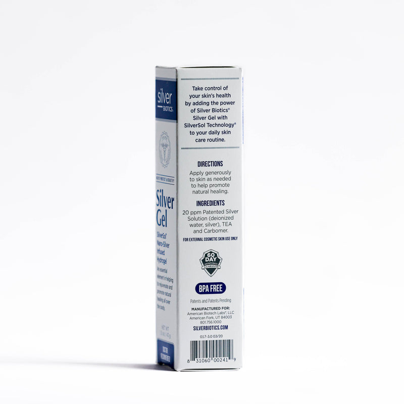 [Australia] - American Biotech Labs Silver Biotics Colloidal Silver Gel Nano-Silver 20 PPM Soothing Skin Gel | Versatile 1.5 oz Gel for Skin Comfort and Wellness 1.5 Ounce (Pack of 1) 