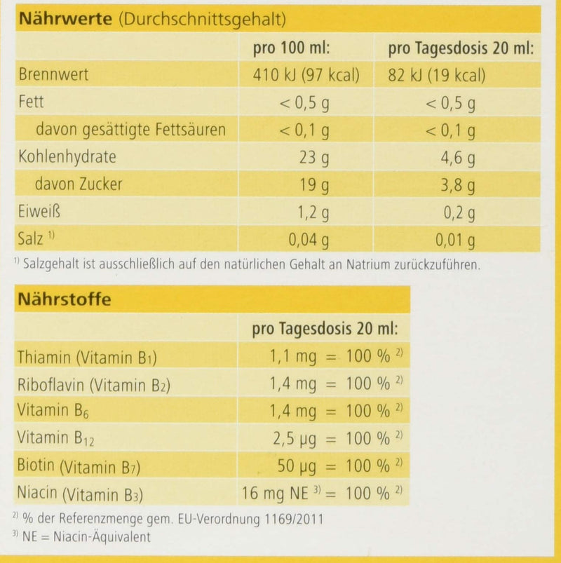 [Australia] - Salus - Vitamin B complex - 1x 250 ml tonic - dietary supplement with B vitamins - for energy and nerves - with 6 important B vitamins - vegan 250 ml (pack of 1) 