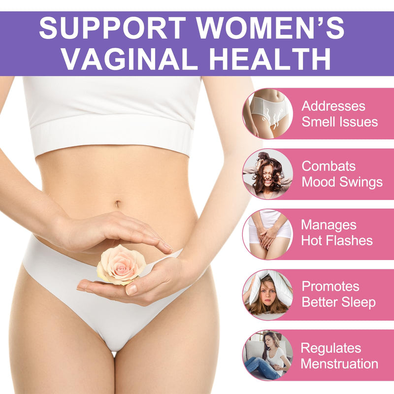 Premium Feminine Balance Gummies 60PCS - Vegan Pineapple Probiotic Gummies for Women's pH Balance & Immune Support, Gluten-Free Vaginal Health Supplement