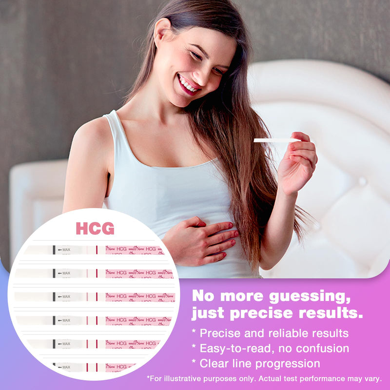 Easy@Home 50 Ovulation Test Strips and 20 Pregnancy Test Strips Combo Kit | Ovulation and Pregnancy Test Strips, 50 LH Tests + 20 hCG Tests, Daily Ovulation Tracking, Package May Vary 70 Count (Pack of 1)