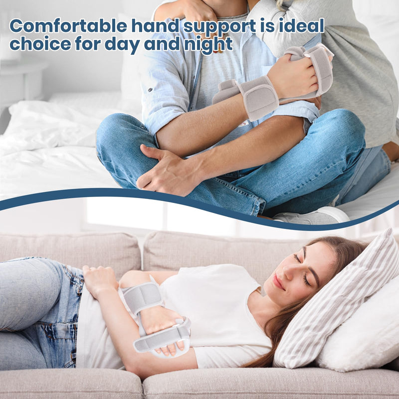 [Australia] - Resting Hand Splint Stroke Hand Brace with Finger Separators, Night Immobilizer Wrist Finger Brace with Sling for Carpal Tunnel & Stroke Recovery (S-Left) S-Left 