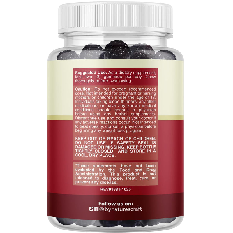Natural Cranberry Gummies for Women and Men - Extra Strength Delicious Antioxidant Cranberry Chews for Urinary Tract Health - Kidney & Bladder Support with Immune Health - Vegan & Gluten Free - 60 Ct