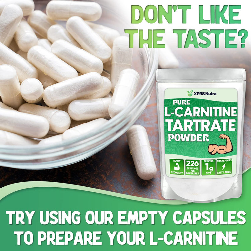 [Australia] - XPRS Nutra L Carnitine L Tartrate Powder - Premium Pure L Carnitine Tartrate - L-Carnitine Powder - Vegan Friendly Bulk L Carnitine - Amino Acid Supplement (16 Ounce) 1 Pound (Pack of 1) 