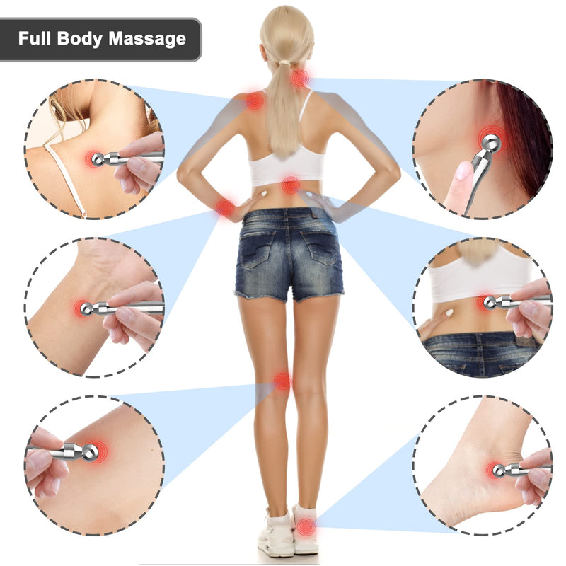 [Australia] - Acupuncture Pen, Stainless Steel Deep Tissue Acupressure Pen - Manual Acupuncture Massage Pen for Full Body Meridian Pain Relief and Face Massage 
