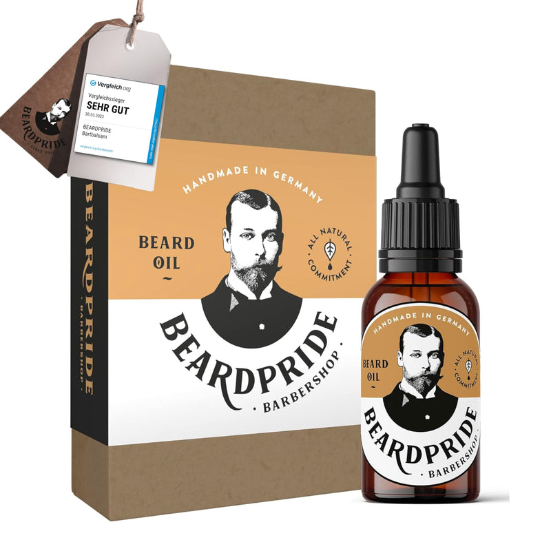 [Australia] - BEARDPRIDE Beard Oil Men - The original beard oil from the barbershop - Our beard care oil makes the beard soft - 100% natural oils - Beard Oil ideal gift for men (Barbershop, 30ml) 30 ml (pack of 1) 