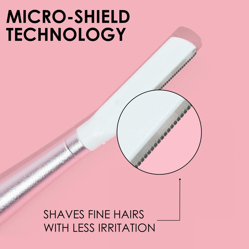 [Australia] - JAPONESQUE - SKINTherapy Dermaplaning Facial Razors - Two Blade Sizes with Interchangeable Handle, Eyebrow Razor, Ultra Sharp Japanese Blades, For Hair Removal, Multipurpose Exfoliating 