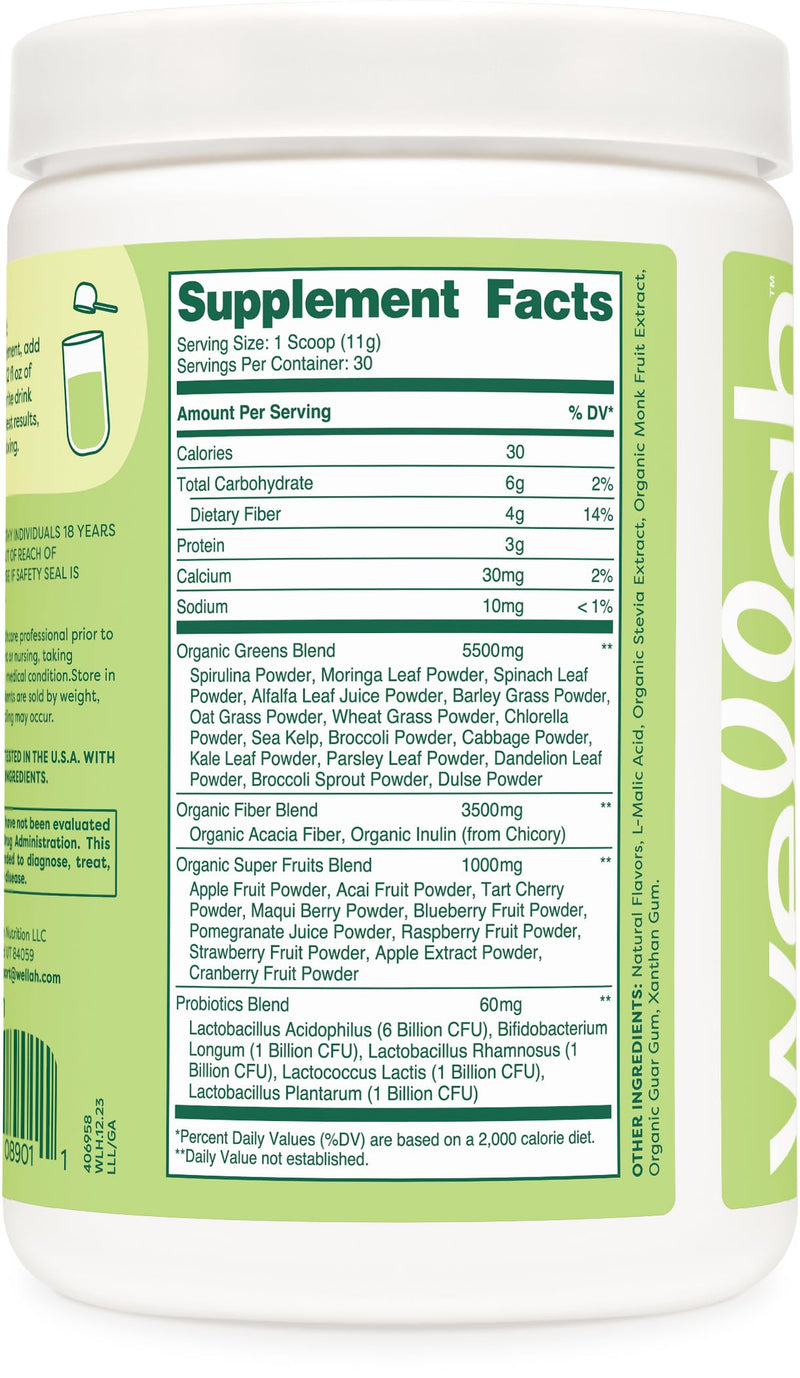 [Australia] - Leaf, Laugh, Love Super Greens Powder (Green Apple) 30 Servings - Superfood Supplement Drink Mix Green Apple 11.9 Ounce (Pack of 1) 