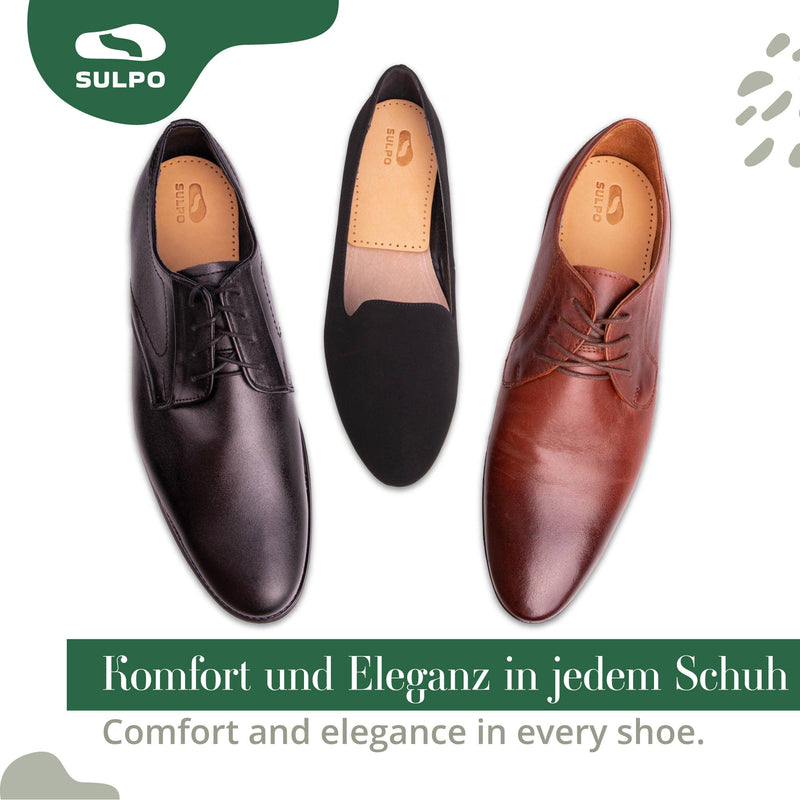 [Australia] - SULPO Heel Raiser Insoles - Heel Wedge for Shoe Raise - High Sole, Boost Sole - Leather Heel Cushion - Make Insoles Bigger - Heel Spur Insoles - Orthopedic Wedge 5mm 5mm M - 38-40 