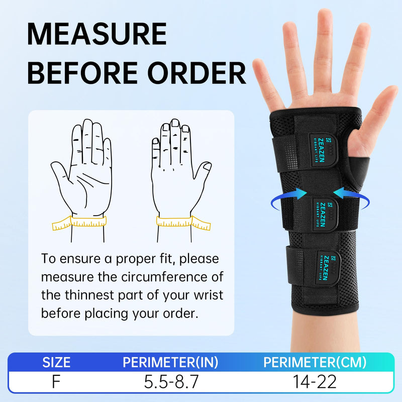 [Australia] - Carpal Tunnel Wrist Brace - Adjustable Night Support with Splint for Tendonitis, Arthritis, Sprains & Wrist Pain Relief - One Size Fits All, Men & Women (Right Hand, One Size) Right hand 