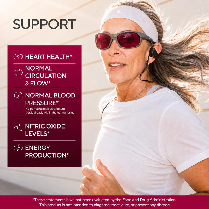 Normal Blood Pressure Supplement - 7-in-1 Beet Root Capsules with CoQ10, Grape Seed, Vitamin B12 for Heart Support - USA Made Beetroot Capsules for Normal Circulation - 90 Vegan Beets Caps 90 Count (Pack of 1)