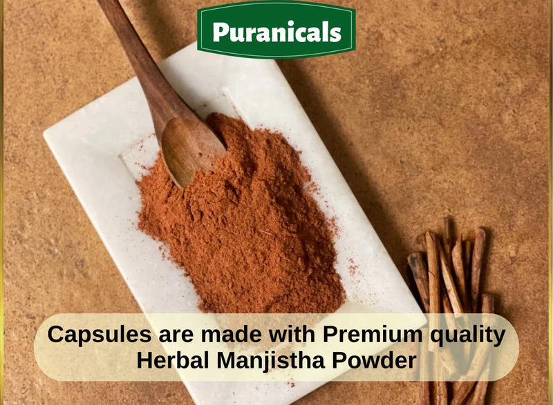 [Australia] - Manjistha Premium 320 Capsules Non GMO and Gluten Free | Herbal Supplement | 500 mg Per Serving | Made with 100% Pure Manjistha Root Powder Manjistha Capsules 320 Count (Pack of 1) 