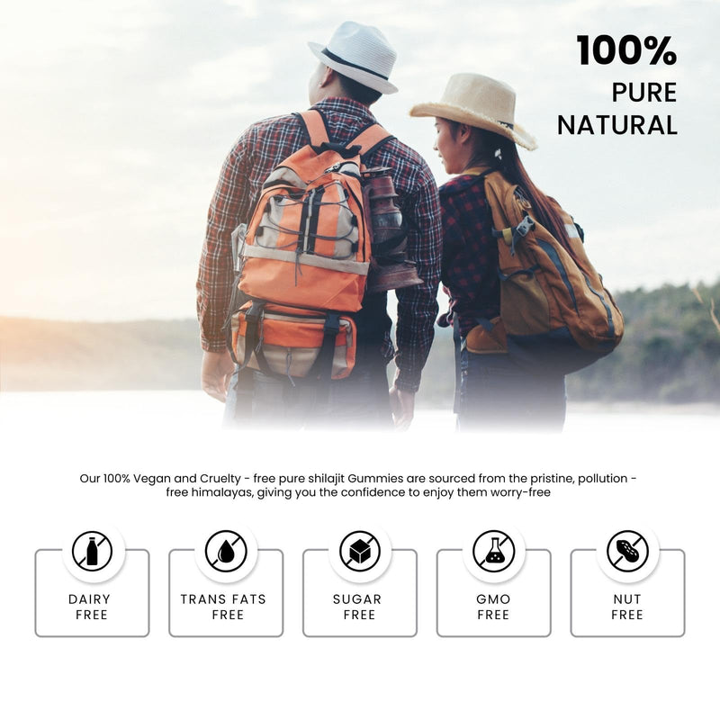 Premium Shilajit Gummies for Men & Women UK - Pure & Natural Himalayan Gold Shilajit Rich in Ashwagandha - Gokshura - Energy Boost & Immune Support - Gluten Free - 60 Gummies