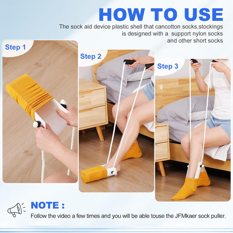 [Australia] - Easy On Easy Off Device for Putting On Socks and Removing Socks Or Stockings, Sock Aid Device for Seniors, Sock Assistant Device No Bending, Sock Puller Aid for Men and Women with Limited Mobility 
