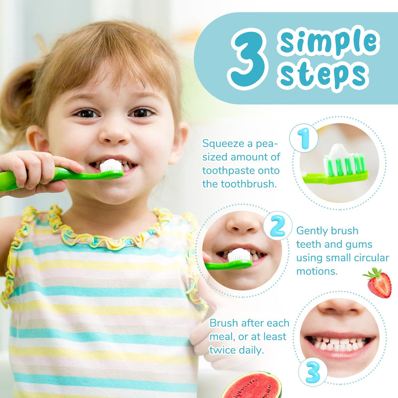 [Australia] - Kids Toothpaste, Cavity and Enamel Protection, Strawberry and Watermelon Flavor, Toddler Toothpaste with Low Fluoride, for Children Ages 2 and Up 