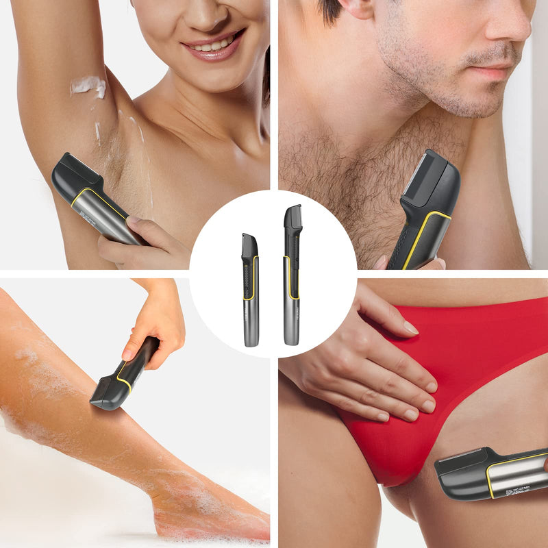 [Australia] - PRITECH Body Hair Trimmer for Men, Body Hair Groomers with Guard Comb, Rechargeable Hair Trimmer for Pubic Area, Back, Face, Legs and Beard 1 Hair Trimmer 