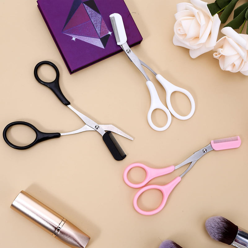 [Australia] - Wanmu 3 pieces eyebrow scissors, eyebrow shaping scissors, precision eyebrow trimmer scissors, eyebrow trimmer scissors, trimming scissors for men and women 