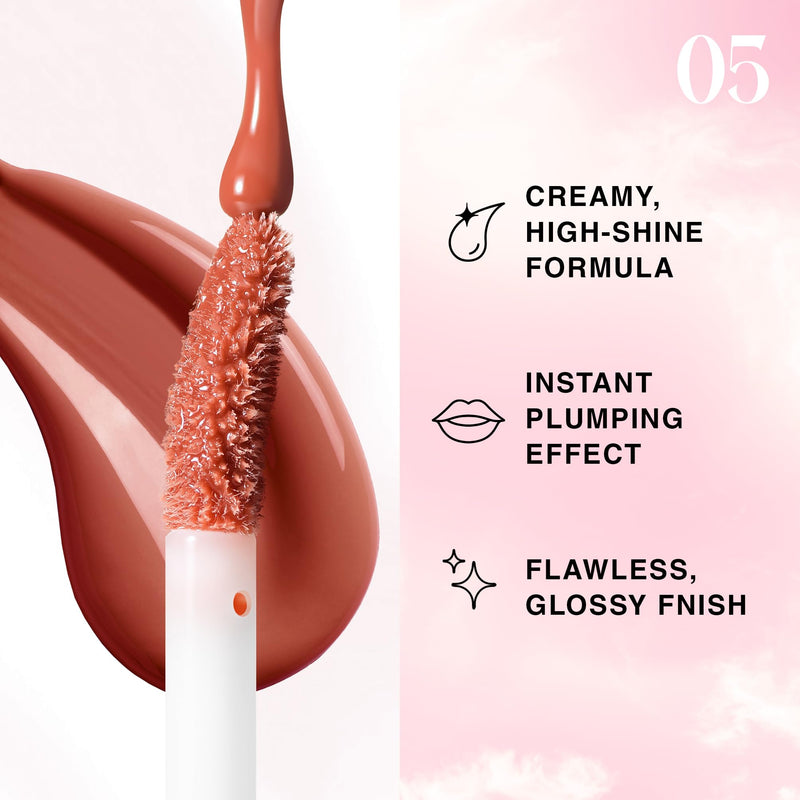 Lip Plumper Gloss Lip Job - Plumping Lip Gloss with Glossy Finish - Lip Pump Gloss with Hydrating & Smoothing Formula - 0.14 Fl Oz (Keep Me Satisfied) Keep Me Satisfied