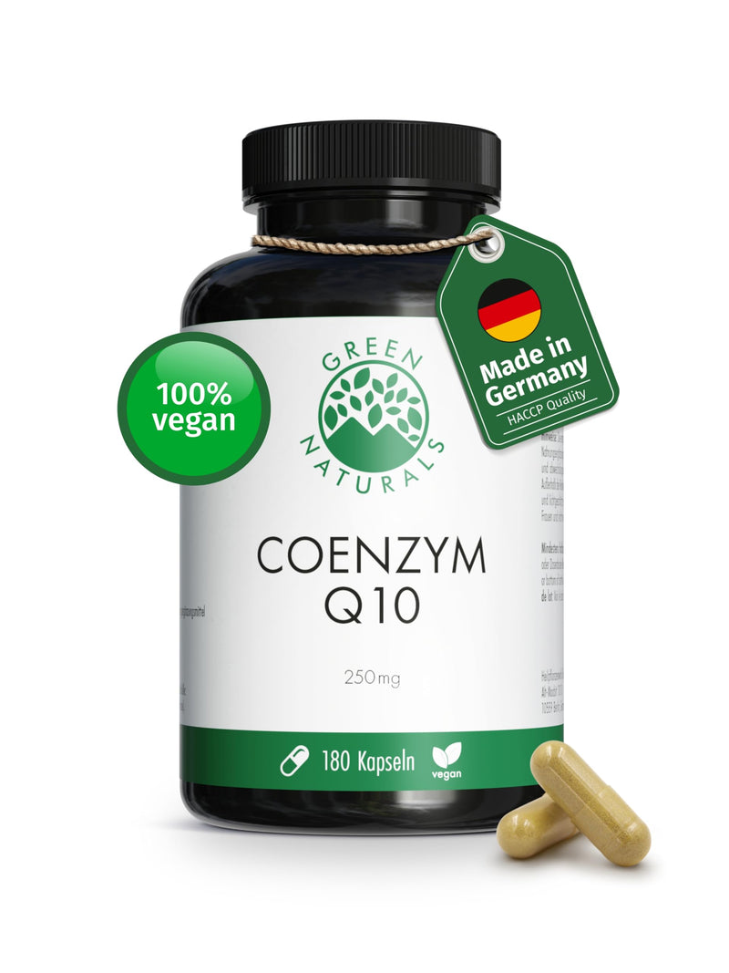 [Australia] - Coenzyme Q10 high dosage - 250mg per capsule - 180 vegan capsules - 6 months range - high-quality Q10 from fermentation - high dosage, produced in Germany & laboratory tested 