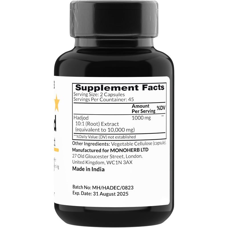 [Australia] - Hadjod Extract 1000 mg - 90 Capsules - Cissus Quadrangularis 