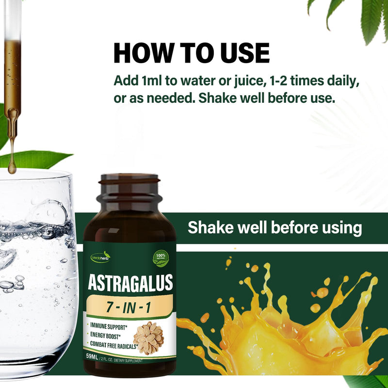 [Australia] - Astragalus Root Extract Herbal Drops for Immune System Support, Immunity Health & Energy Boost Tincture Supplements with Rhodiola Rosea, Echinacea, Elderberry, Reishi, Ginseng. Huang Qi. 2oz 