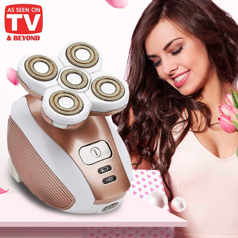 [Australia] - Painless Electric Razor for Women, Rechargeable Waterproof Electric Shaver, Cordless Hair Remover for Legs Face Lips Bikini Body Trimmer - As Seen On TV (Upgraded) 