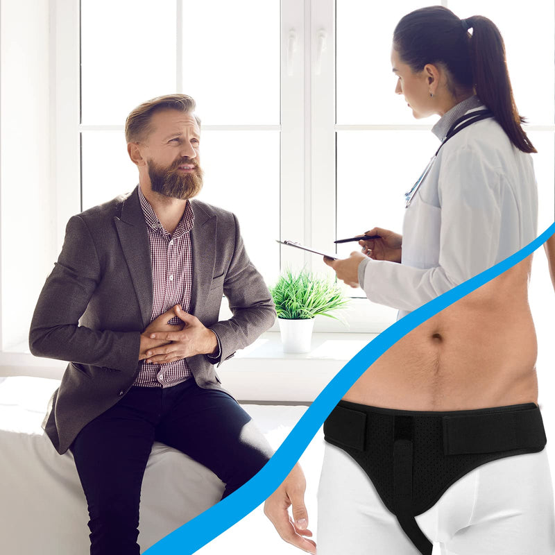 Jetec Hernia Belts for Men Groin Brace Left or Right Side Inguinal Hernia Support Supportive Groin Pain Truss Adjustable Removable Truss for Men Pain Relief Recovery(Classic) Classic