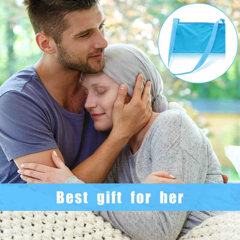 [Australia] - Mastectomy Drain Holder Adjustable Drain Pouch with Shower Bag Mastectomy Breast Shirts with Drain Two Pockets Mastectomy Tummy Tuck Recovery Supplies(Black, Blue, Two Pockets,Two Pockets) Black,blue 
